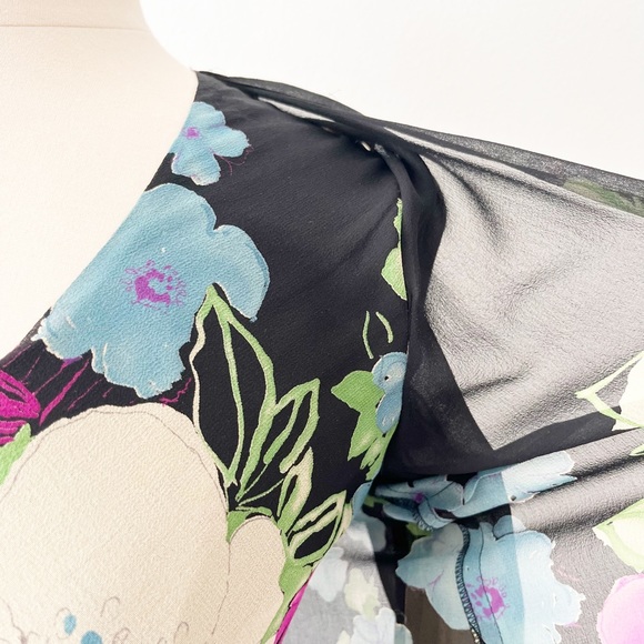 100% Silk Floral MIDI Dress Size 6 - Picture 15 of 15